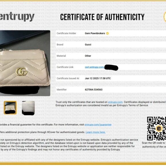 Gucci GG Marmont Keychain Wallet - Taupe - Picture 10 of 14